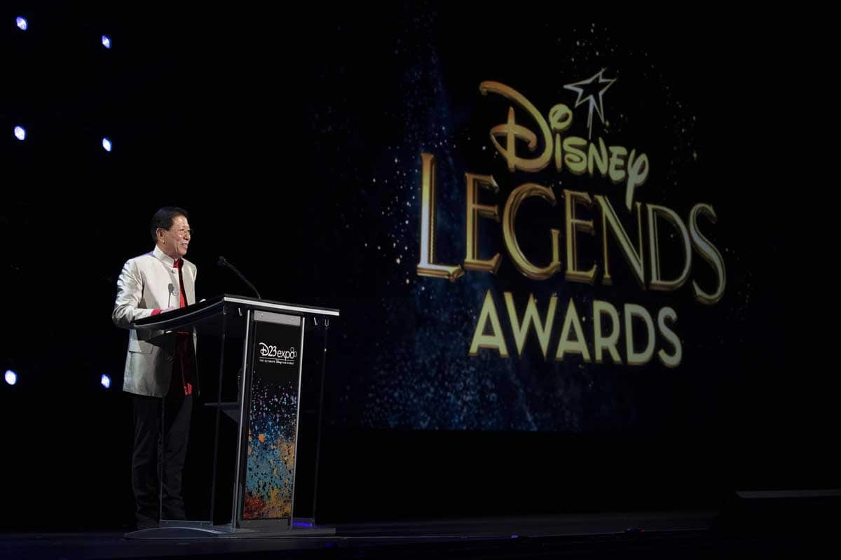 Wing T Chao at Disney Legends Awards Podium