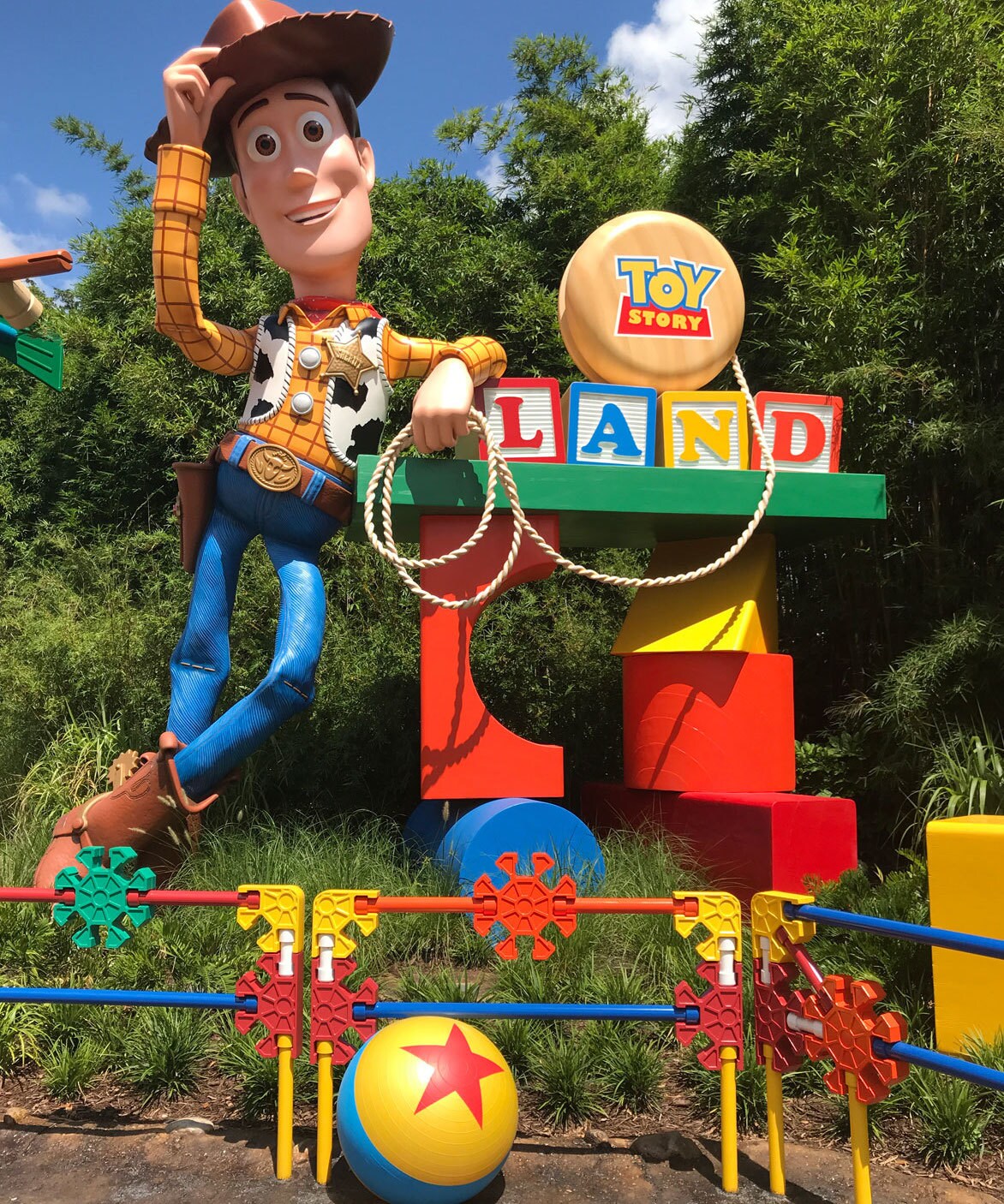 Woody at Toy Story Land Entrance at Disney's Hollywood Studios in Walt Disney World