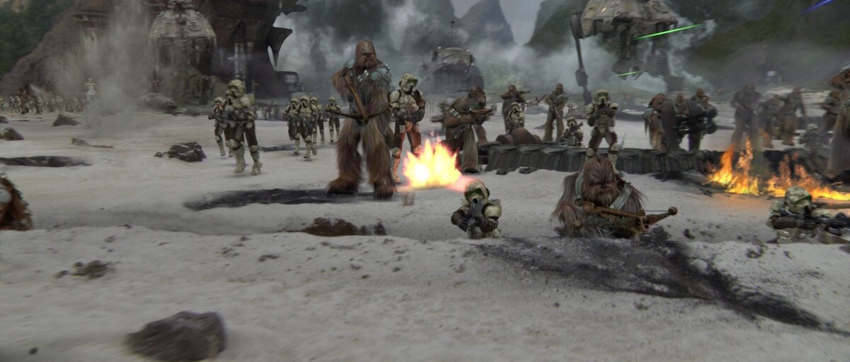 Wookiees defend Kashyyyk Wookiees defend Kashyyyk