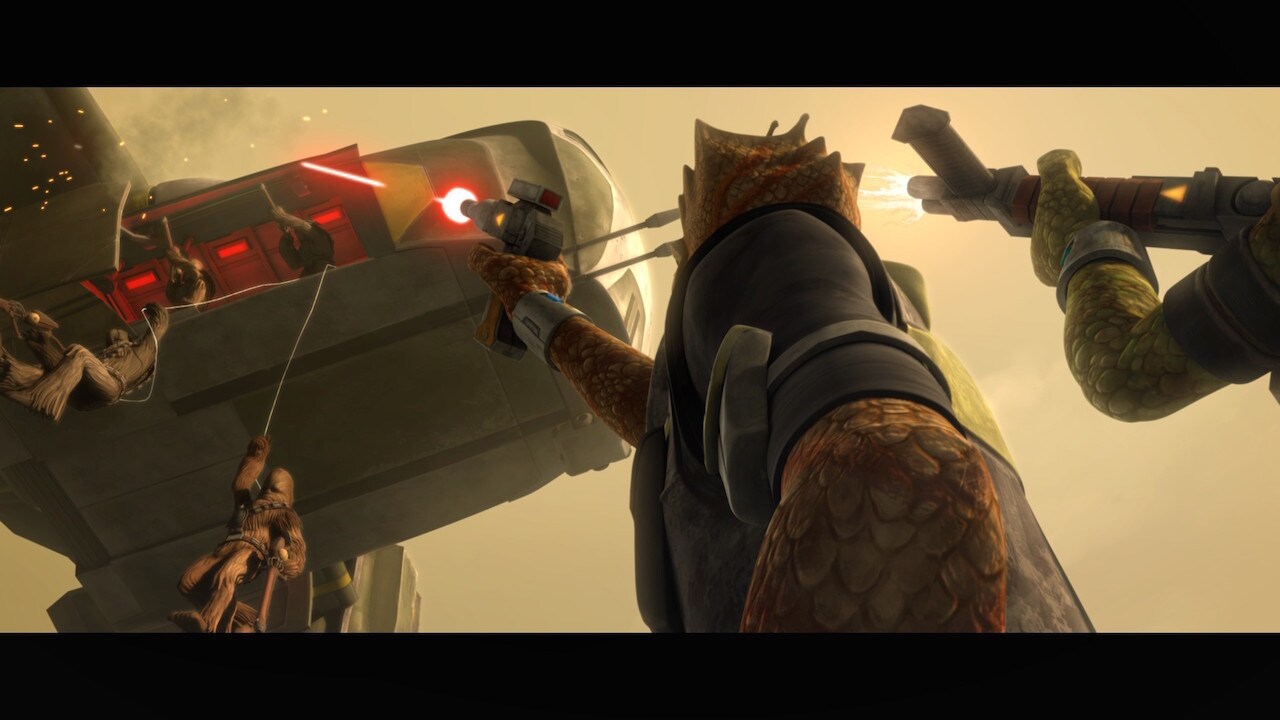 The Trandoshan hunters got more than they bargained for – a strike team of Wookiees responded to ...
