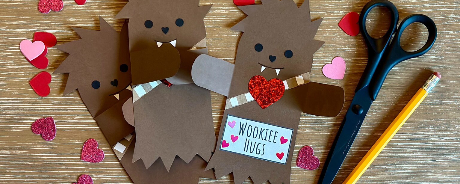 DIY Wookiee Hugs valentine