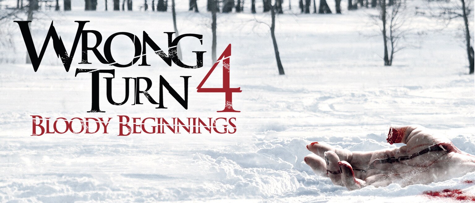 A bloody hand in snow from the movie "Wrong Turn 4: Bloody Beginnings"
