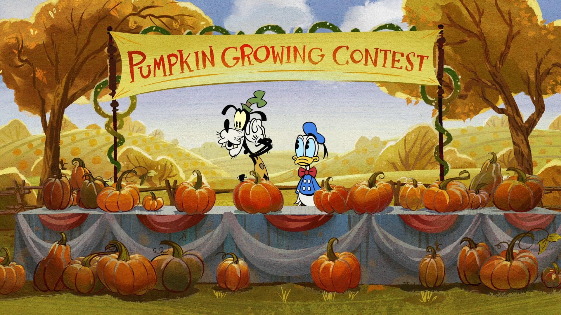 Mickey Mouse is determined to undo the failures of the past after he inherits an old family pumpkin farm.