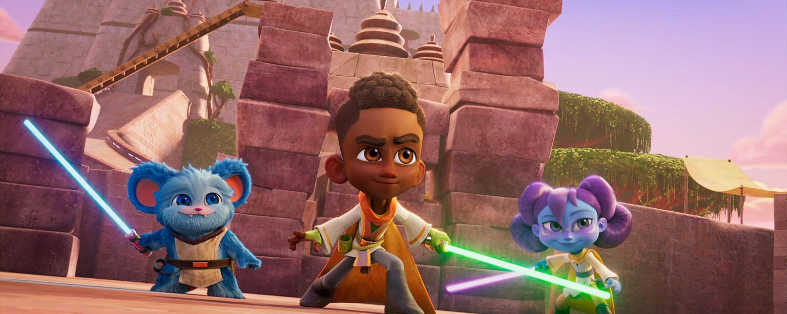 Nubs, Kai, and Lys in Star Wars: Young Jedi Adventures