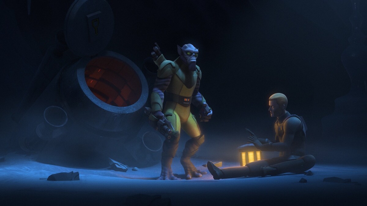 Zeb Orrelios and Agent Kallus surviving together on Bahryn