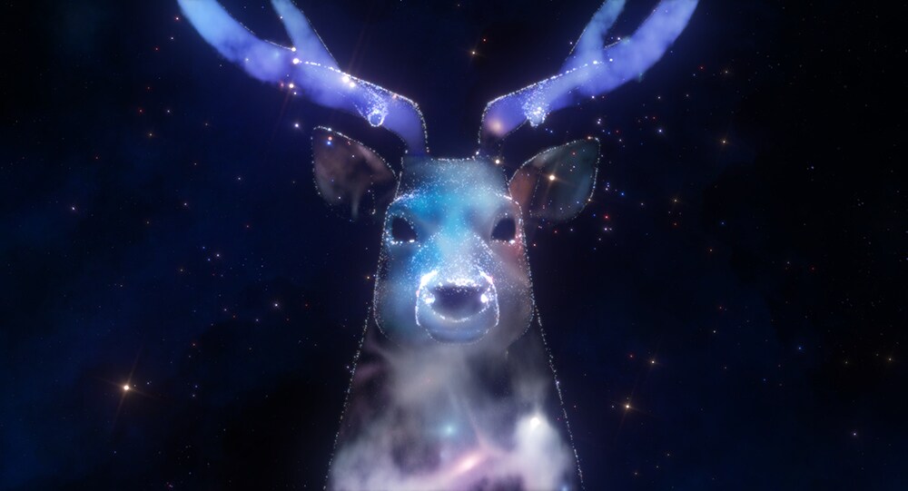 Cosmic deer from the short film Zenith