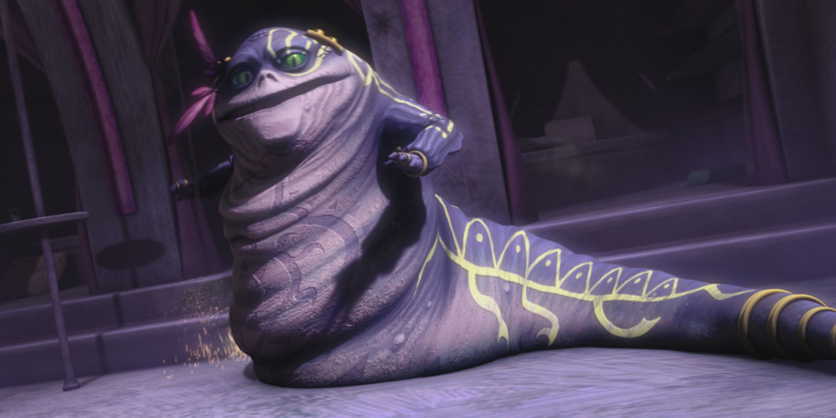 Zirro The Hut’s flamboyance In "Star Wars: The Clone Wars" movie, the audience saw a new crimelord by the name of Zirro The Hut. With the flamboyant voice and purple skin(purple is often associated with the LGBTQIA+ community), Zirro is a typical gay stereotype. Of course, there's nothing wrong with making a character gay but leaning on the concept that hard made it a lot awkward. 