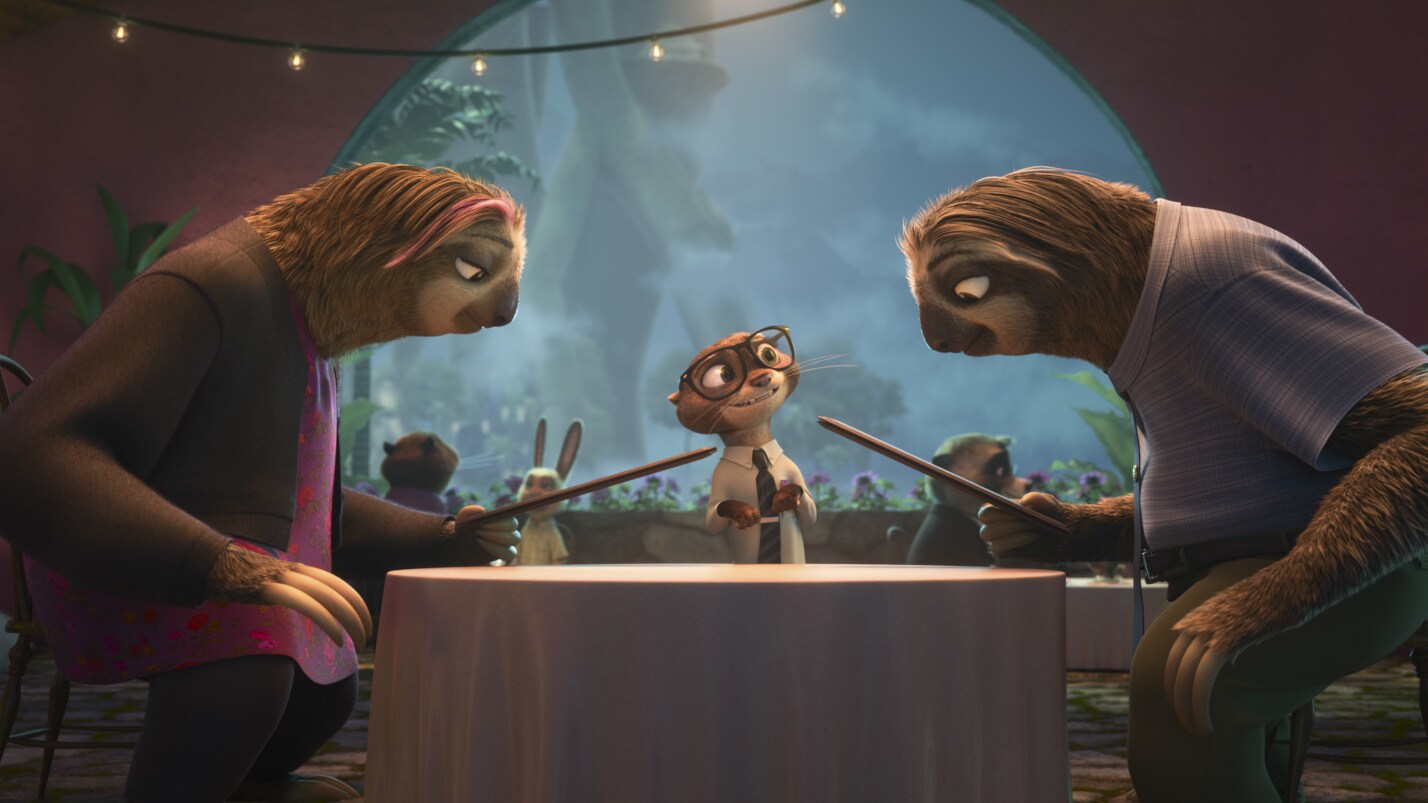 Dinner Rush – "Zootopia+" heads back to the fast-paced mammal metropolis of Zootopia in a short-form series that dives deeper into the lives of some of the Oscar®-winning feature film's most intriguing characters, including Flash, the smiling sloth who’s full of surprises.  Meet Sam (voiced by Charlotte Nicdao), a super server who urgently tries to finish her restaurant shift to make a once-in-a-lifetime Gazelle concert, until Flash (Raymond S. Persi) and Priscilla (Kristen Bell) show up at the last minute with hopes of a once-in-a-lifetime dinner. Directed by Josie Trinidad and Trent Correy, and produced by Nathan Curtis, "Zootopia+" streams on Disney+ beginning Nov. 9, 2022. © 2022 Disney. All Rights Reserved.