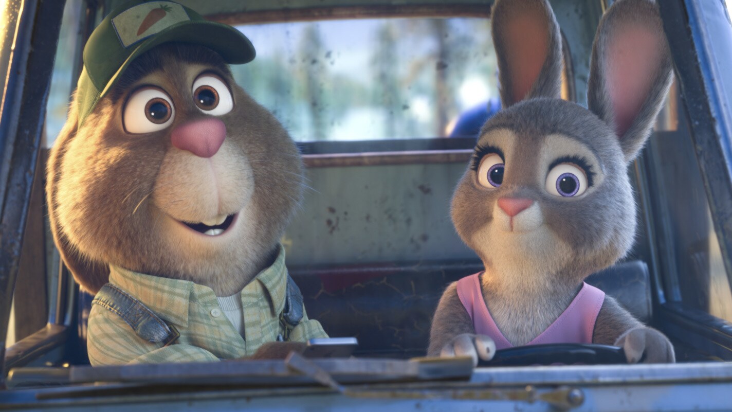 Hopp on Board – "Zootopia+" heads back to the fast-paced mammal metropolis of Zootopia in a short-form series that dives deeper into the lives of some of the Oscar®-winning feature film's most intriguing characters. In the episode "Hopp on Board," Bonnie & Stu Hopps (voiced by Bonnie Hunt and Don Lake) say goodbye to their daughter Judy as she boards the train from Bunny Burrow to Zootopia to begin her life as the big city's first bunny cop. Meanwhile their youngest daughter, Molly, hitches a ride atop the train, forcing the country couple into an action-packed rescue mission. Directed by Josie Trinidad and Trent Correy, and produced by Nathan Curtis, "Zootopia+" streams on Disney+ beginning Nov. 9, 2022.  © 2022 Disney. All Rights Reserved.