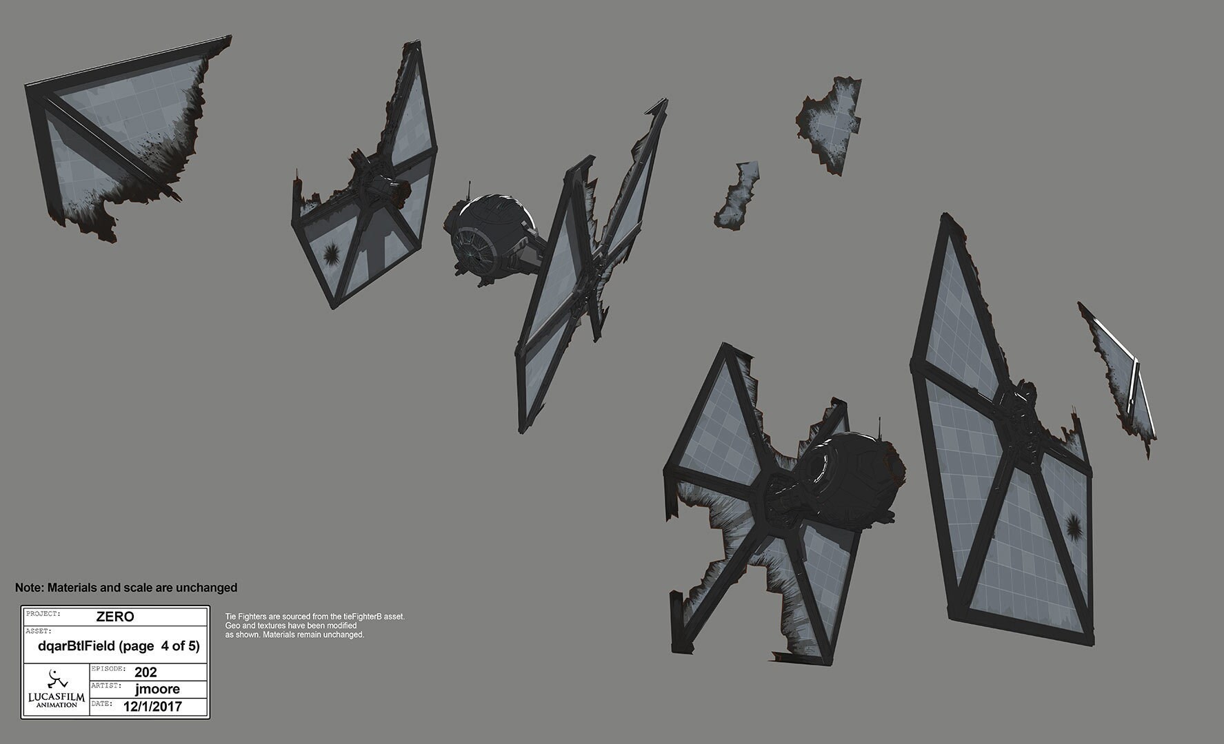 Destroyed TIE fighter by Jim Moore